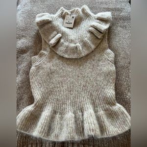 Zara Ruffles Peplum Sweater Vest